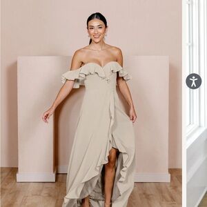 Revelry Champagne Scarlett Chiffon Dress